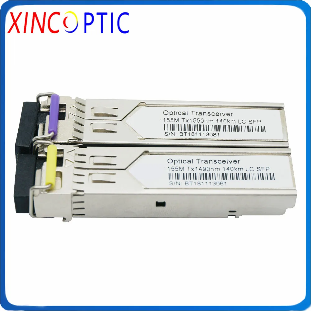 155 Мбит/с 1490 нм 140 км SC LC SFP двунаправленный трансивер м WDM BIDI DDM SC/LC волоконный
