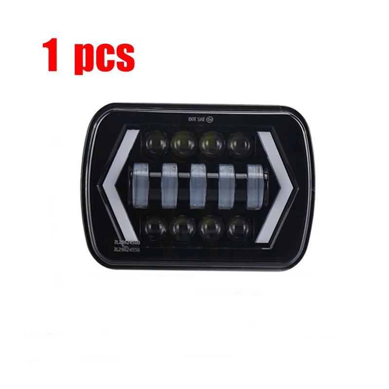 1pcs " x 7" 7x6 90 Вт квадратный с ангельскими глазами Высокий/Низкий H4 светодиодный фонарь для Jeep XJ MJ Toyota Celica Nissan 240SX s13 авто DRL налобный фонарь - Цвет: 1pcs