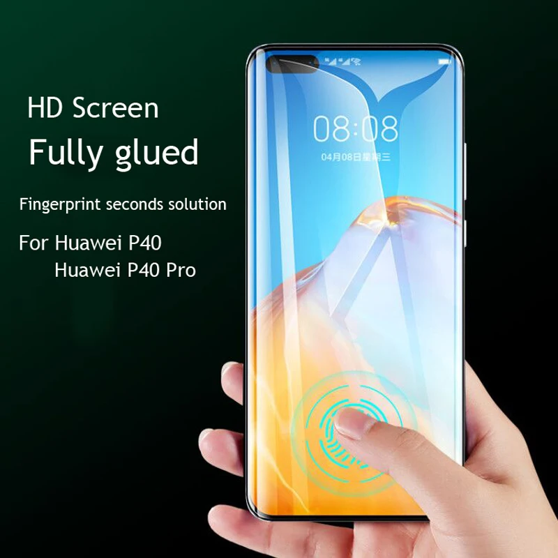 

Защитное стекло P40 P30 Pro для huawei p30 p40 pro, изогнутая полностью склеенная защита экрана, закаленное стекло 9h, защитная пленка