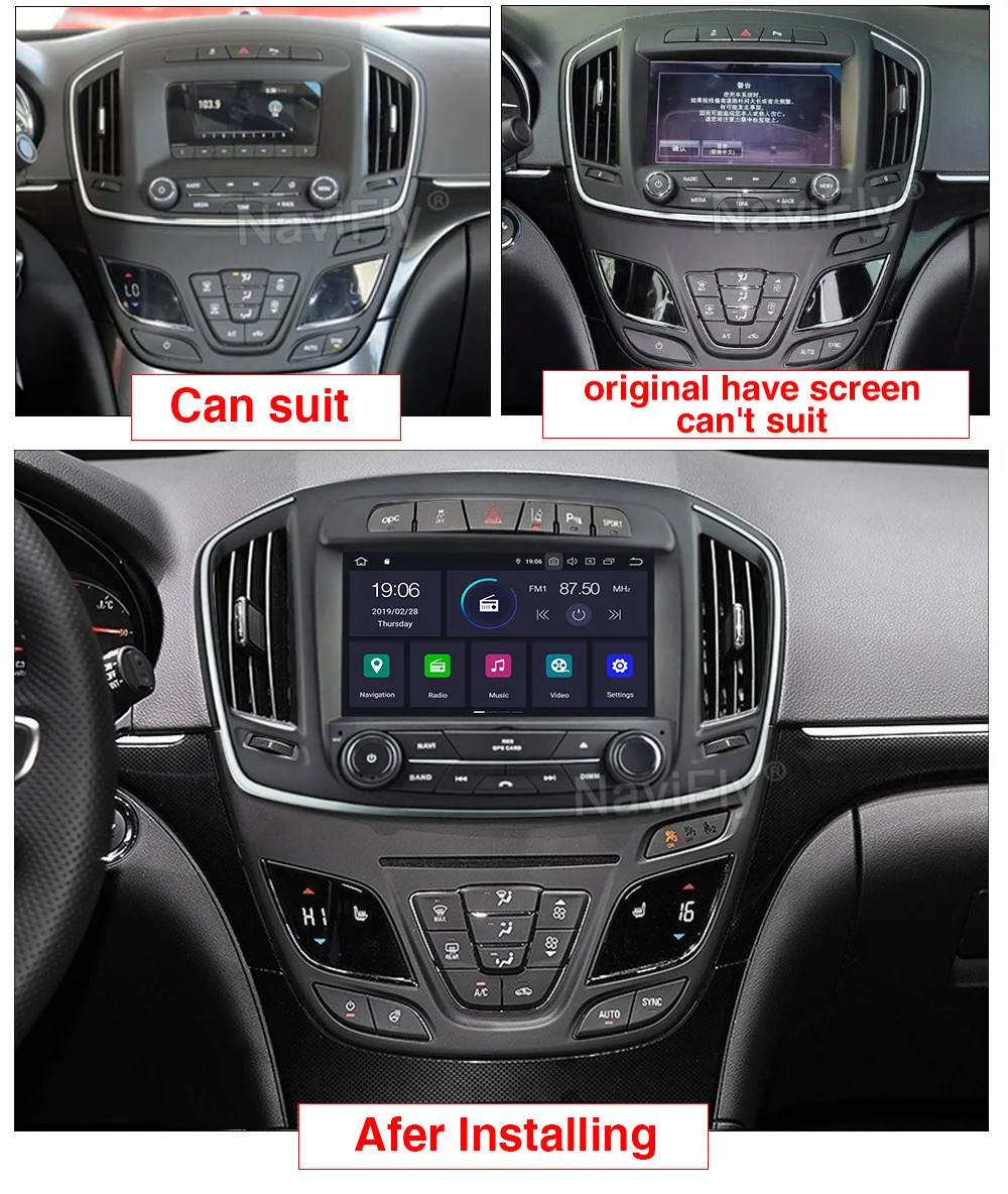 NaviFly Android 9,0 автомобильный DVD gps навигатор плеер для Opel Vauxhall Insignia Автомобильный Радио стерео плеер Поддержка wifi BT