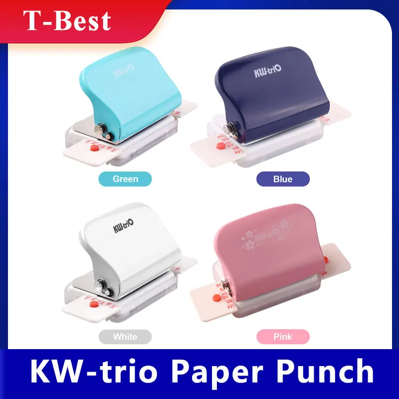 Дырокол для бумаги KW trio с 6 отверстиями ручной металлический 5 листов мм ноутбука