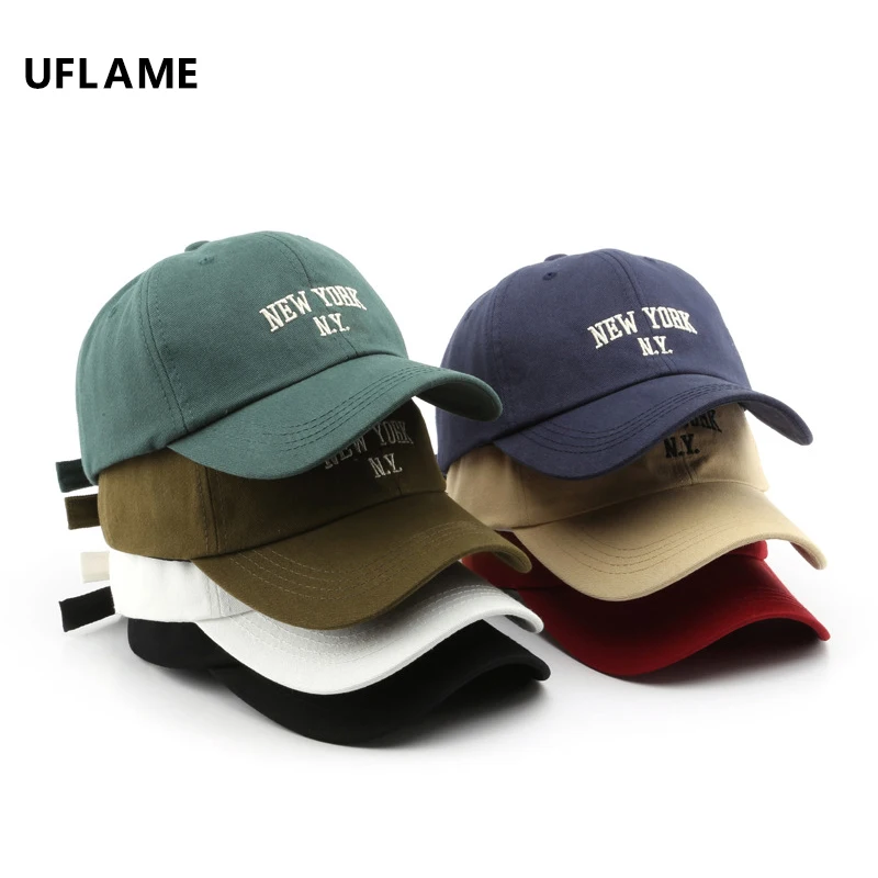 

Мужская хлопковая кепка UFLAME, бейсболка с Вышивкой Букв, летняя стандартная Кепка s, регулируемая бейсболка, Спортивная Кепка для пар