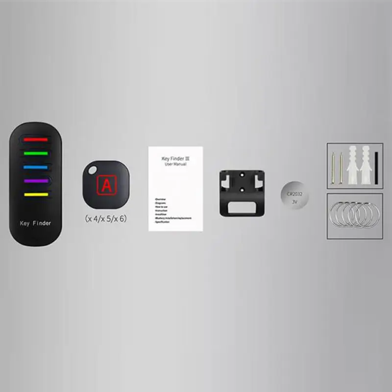 Wireless Electronic Key Finder Reminder With 5 Keychain Receivers For Lost Keys Locator Whistle Security Accessories | Безопасность и