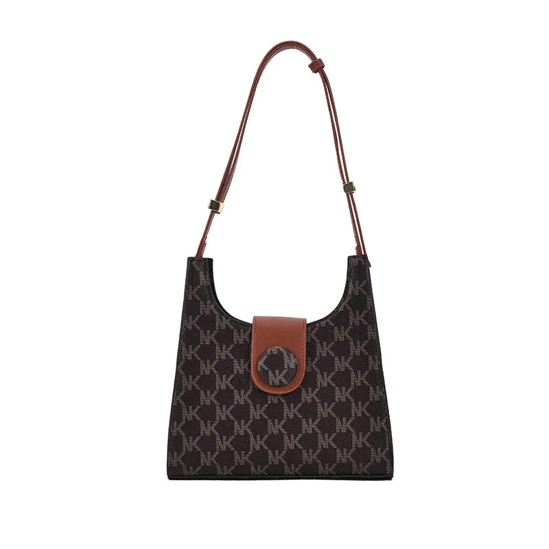 

Women high quality textured shoulder bag luxury brand letter printed leather messenger bag female casual daily underarm bag 2021