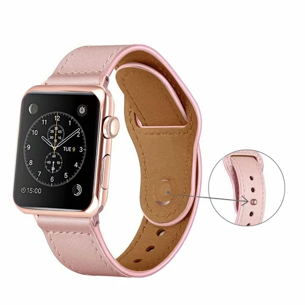 Лучший из натуральной кожи петлевой для наручных часов iwatch, 44 мм 40 мм, версия 3, 2, 1 браслет аксессуары ремешок для apple watch группа 4, 42 мм, 38 мм, ремешок для часов