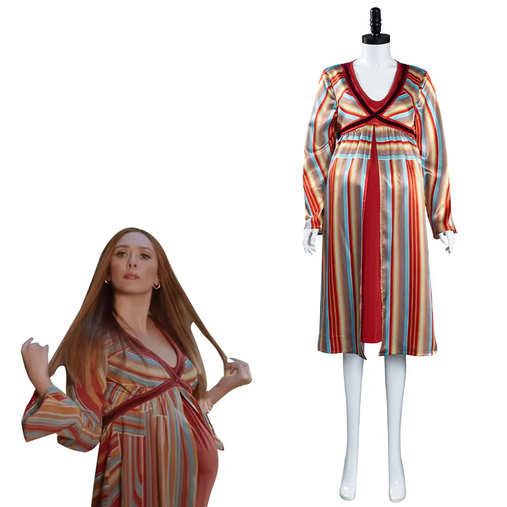 

Женский карнавальный костюм Wanda Vision, карнавальный костюм на Хэллоуин для беременных