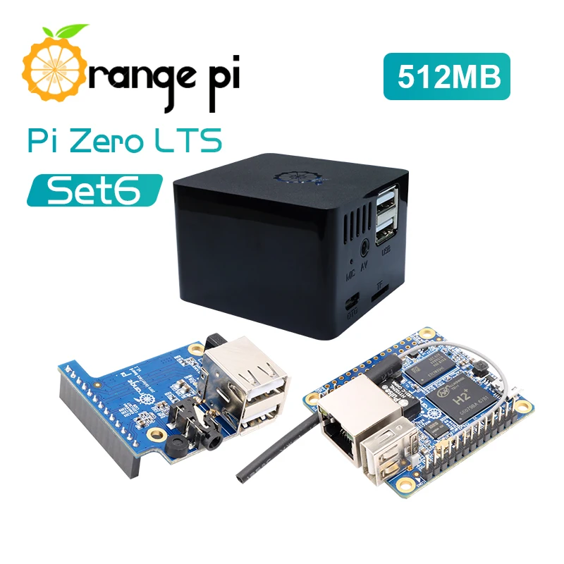 Orange PI Zero LTS 512 МБ + плата расширения черный чехол запуск Android 4 Ubuntu изображение
