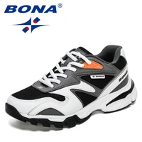 bona 2021 new designers casual shoes light sneakers men classic running shoes man comfort outdoor breathable jogging footwear