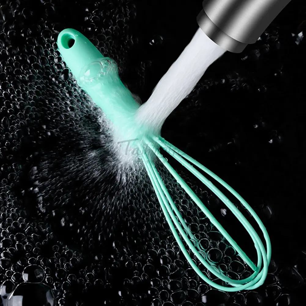 

Kitchen Silicone Whisk Non-Slip Easy to Clean Egg Beater Milk Frother specialty Silicone Kitchen Utensil Tool Accessories