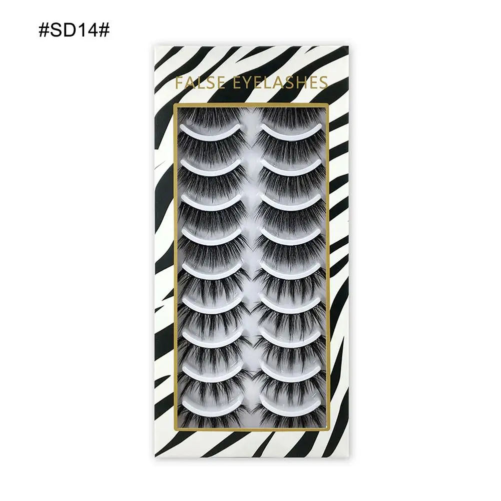 Новинка 10 пар 3D накладные ресницы для наращивания макияж ручная работа