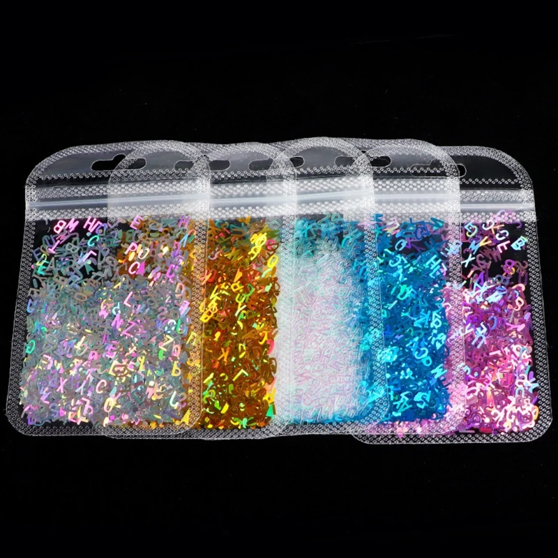 

English Letters Glitter Sequins Flakes Resin Epoxy Mold Fillings Nail Art Decor