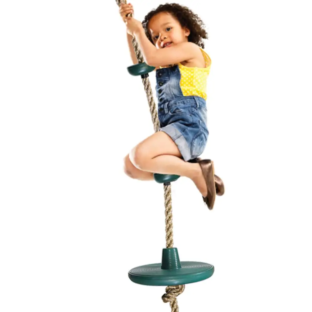 

Kids Escalator Climbing Rope with Platforms Disc Equipment Accessories for Children Moving Swing Seat Set Mobility Training