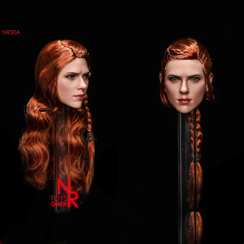Jiaou NR30 масштаб 1/6, Женский Скарлетт Йоханссон, головка, фигурка агента, плетеная голова, резная для 12 дюймов TBLeague, фигурка тела