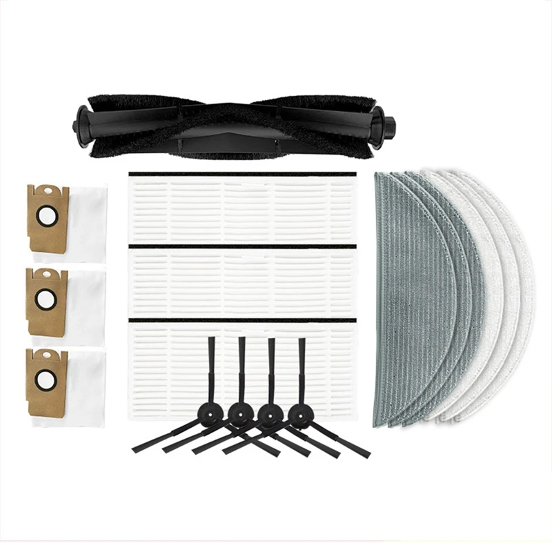 

AD-Dust Bag Mop Cloth Main Brush Side Brush HEPA Filter Replacement Spare Parts For Xiaomi Lydsto R1 Robot Vacuum Cleaner