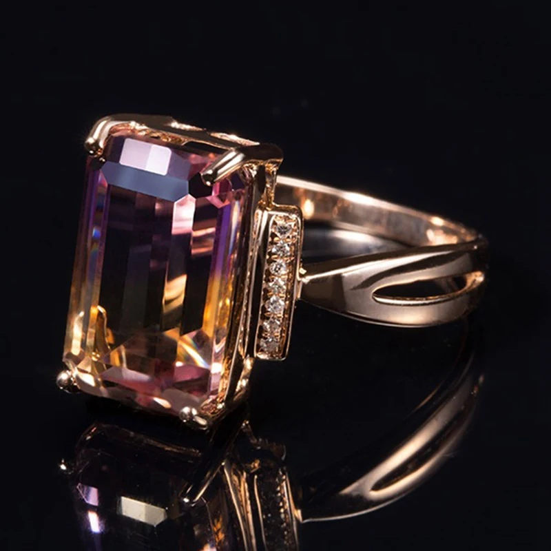 Новинка модное регулируемое кольцо цвета розового золота серебряное