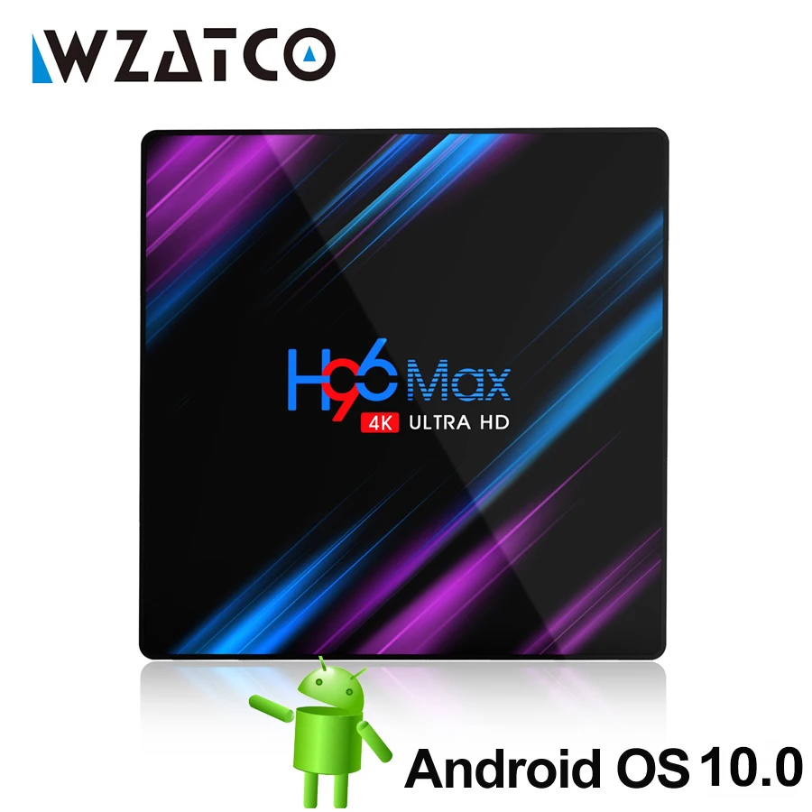H96 Max 3318 Android TV Box 10 0 4GB 64GB Quad Core 64bit 1080P H.265 4K Google Play Store Netflix Youtube Смарт ТВ ящик