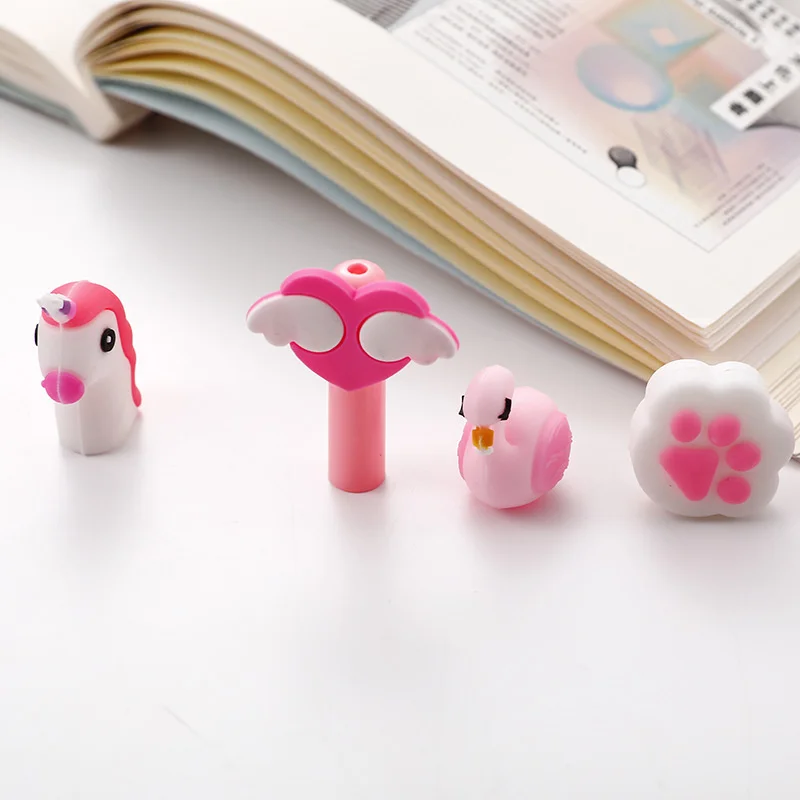 10 шт./упак. черный 0 5 мм канцелярские милые девушки ручка Творческий мультфильм