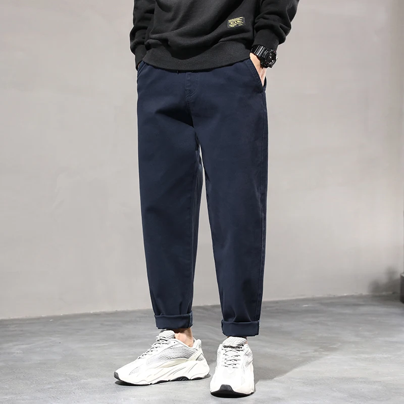 Vomint брендовые Новые мужские повседневные штаны обтягивающие с карманом значок