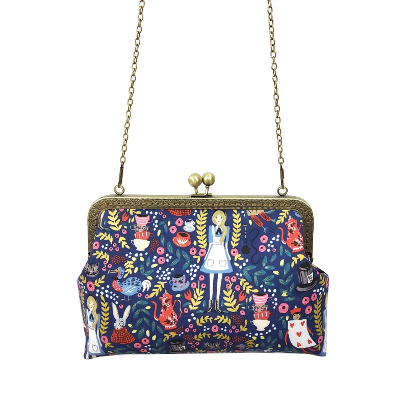 Алиса в стране чудес сумки через плечо для женщин Сумочка Дамская цепь вечерние