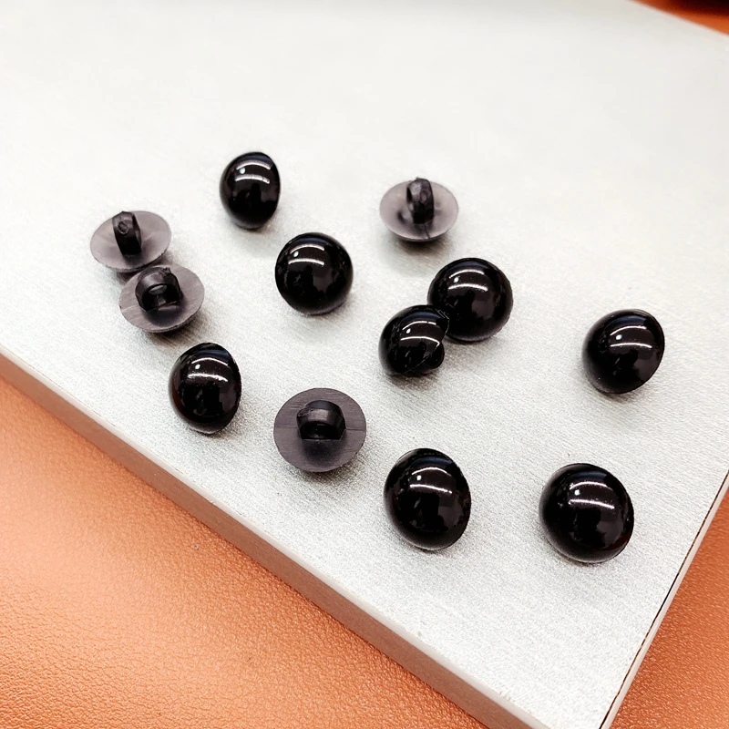 100 шт. мини черные глаза пуговицы со стойками животных игрушки глаза для кукол бисера детская блузка рубашка DIY декоративная кнопка 8 9 10 11 13 15 мм