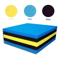 black blue yellow 50cmx50cmx2cm filtration foam aquarium fish tank biochemical filter sponge pad skimmer sponge supply tank