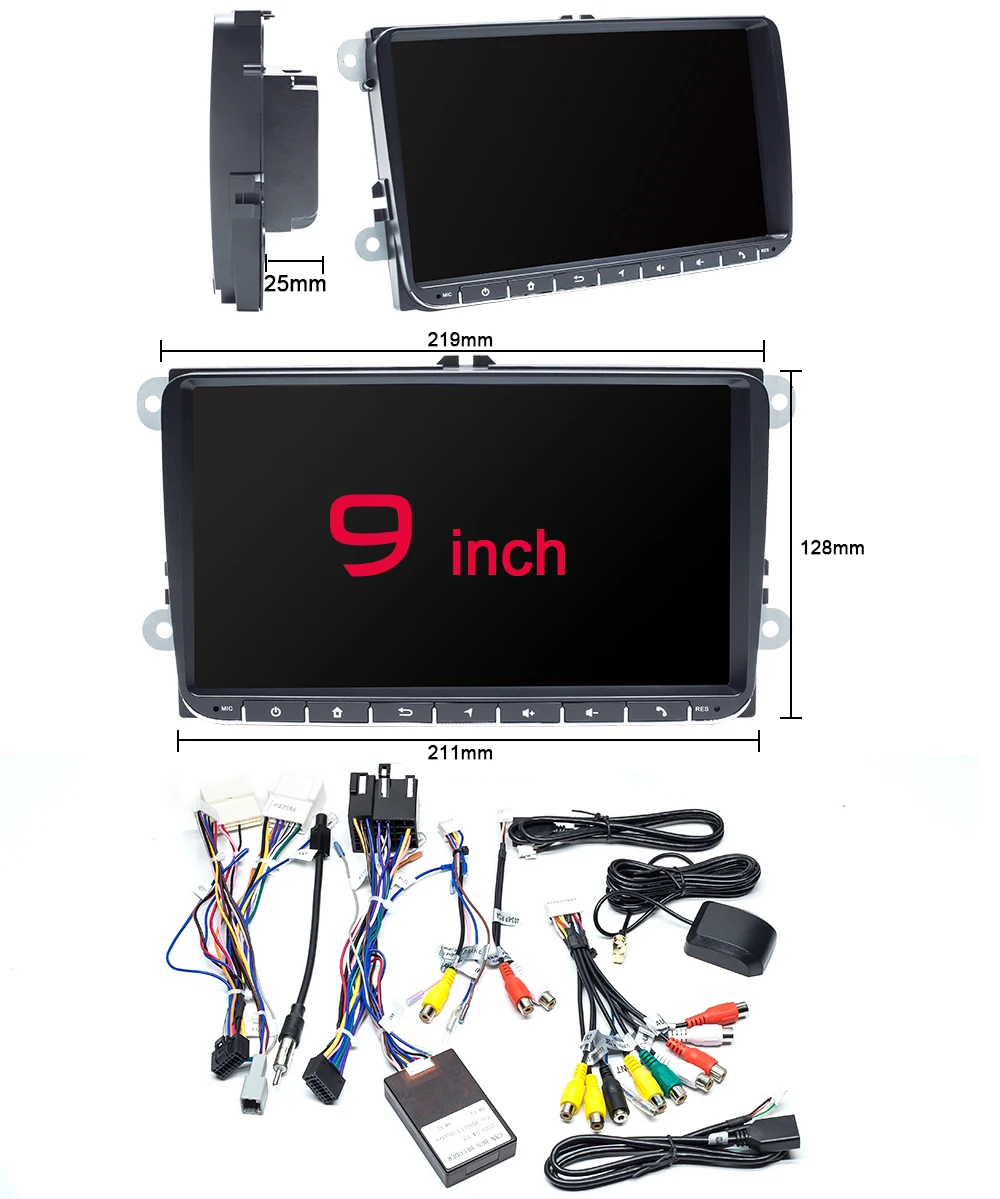 " 2Din Android 9 Автомобильный DVD Радио gps навигация для VW Passat B6 volkswagen Jeta touran Skoda Octavia 2 golf 5 6 мультимедийный плеер