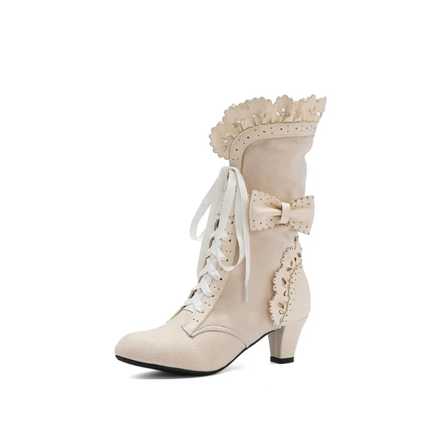 thick high heel ankle boots
