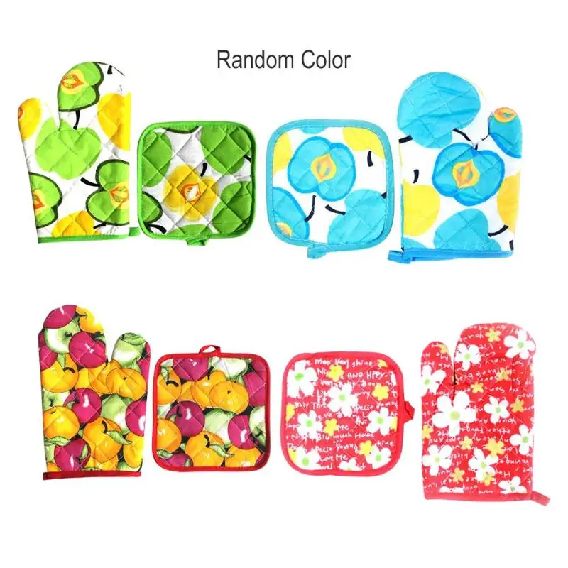 2 шт. перчатки для микроволновой печи набор теплоизоляционных рукавиц кухонная