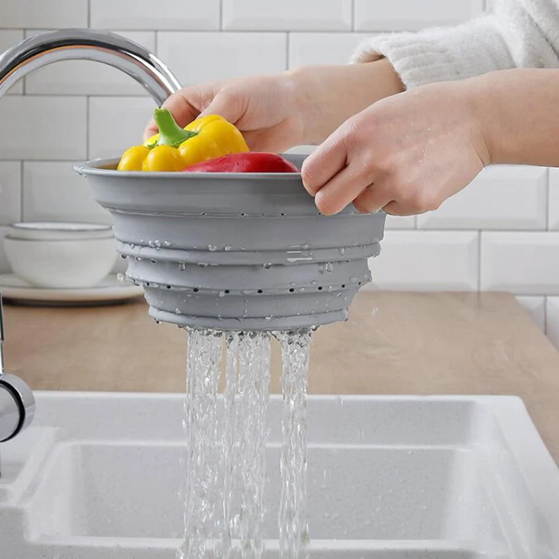 3 IN 1 Multi-Function Sink Drain Basket Cutting Board Filter Rack Vegetable Fruit Storage Holder Chopping Kitchen Tool | Дом и сад