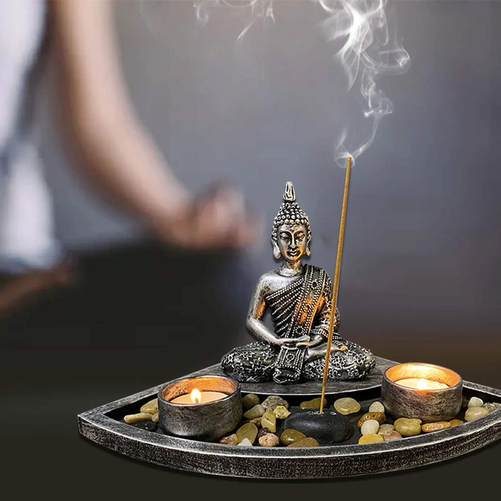 Тайская статуя Будды подсвечник горелка подставка для благовоний Будда с