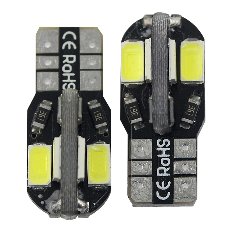 

5PCS T10 LED Car Width Lamp Canbus 5730 8SMD12V Car LED Bulb Side Wedge Light White Light