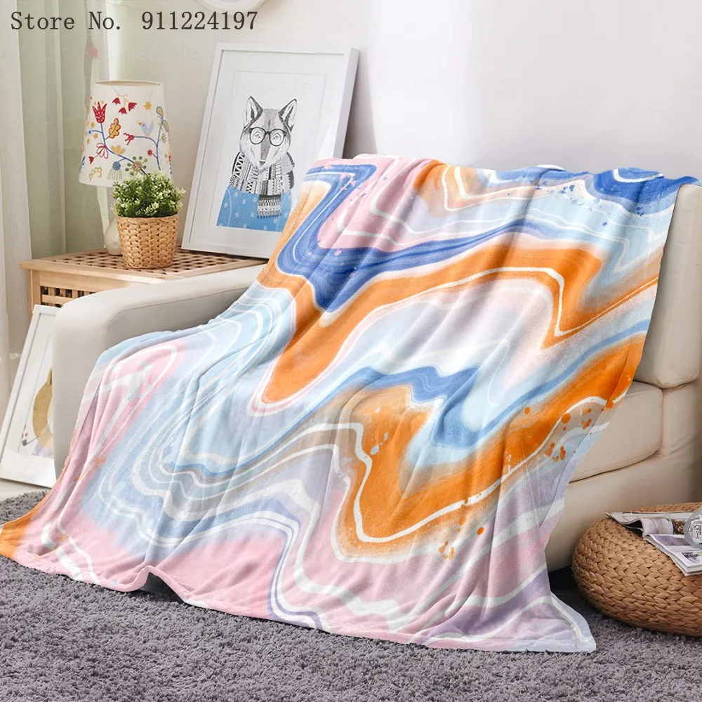 

Цвет Мрамор полосы печати фланелевая флисовое одеяло на диван роскошный дом одеяло для поездок пикников цветущий постельные принадлежност...