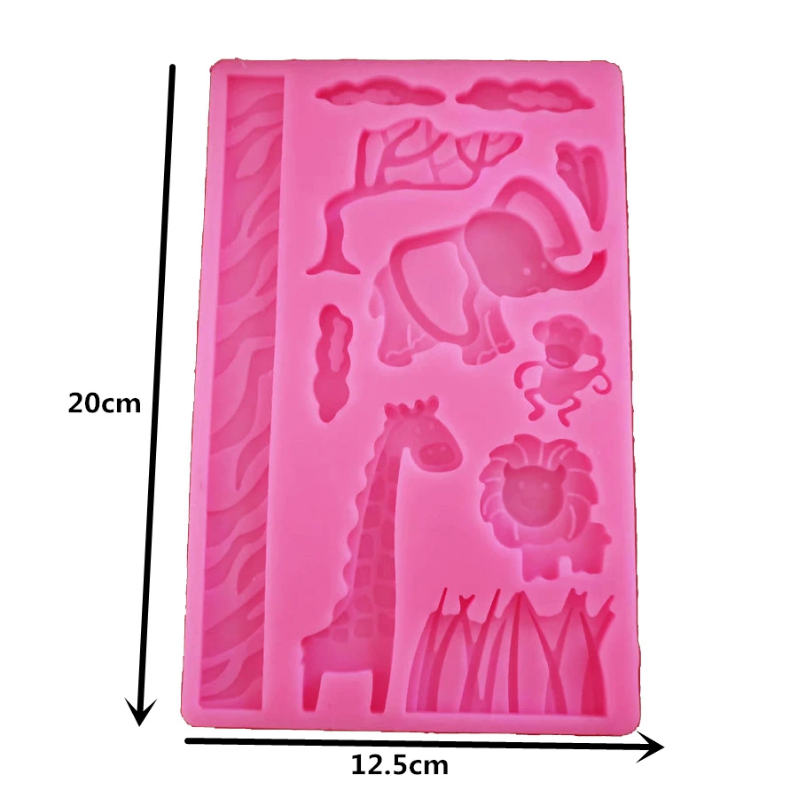 Силиконовая форма для мыла Aomily в форме слона Льва жирафа обезьяны шоколада