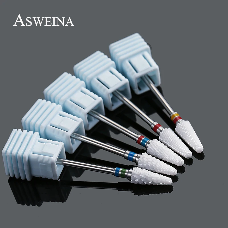 ASWEINA 1 шт. керамические фрезы для ногтей электрические острые вращающиеся