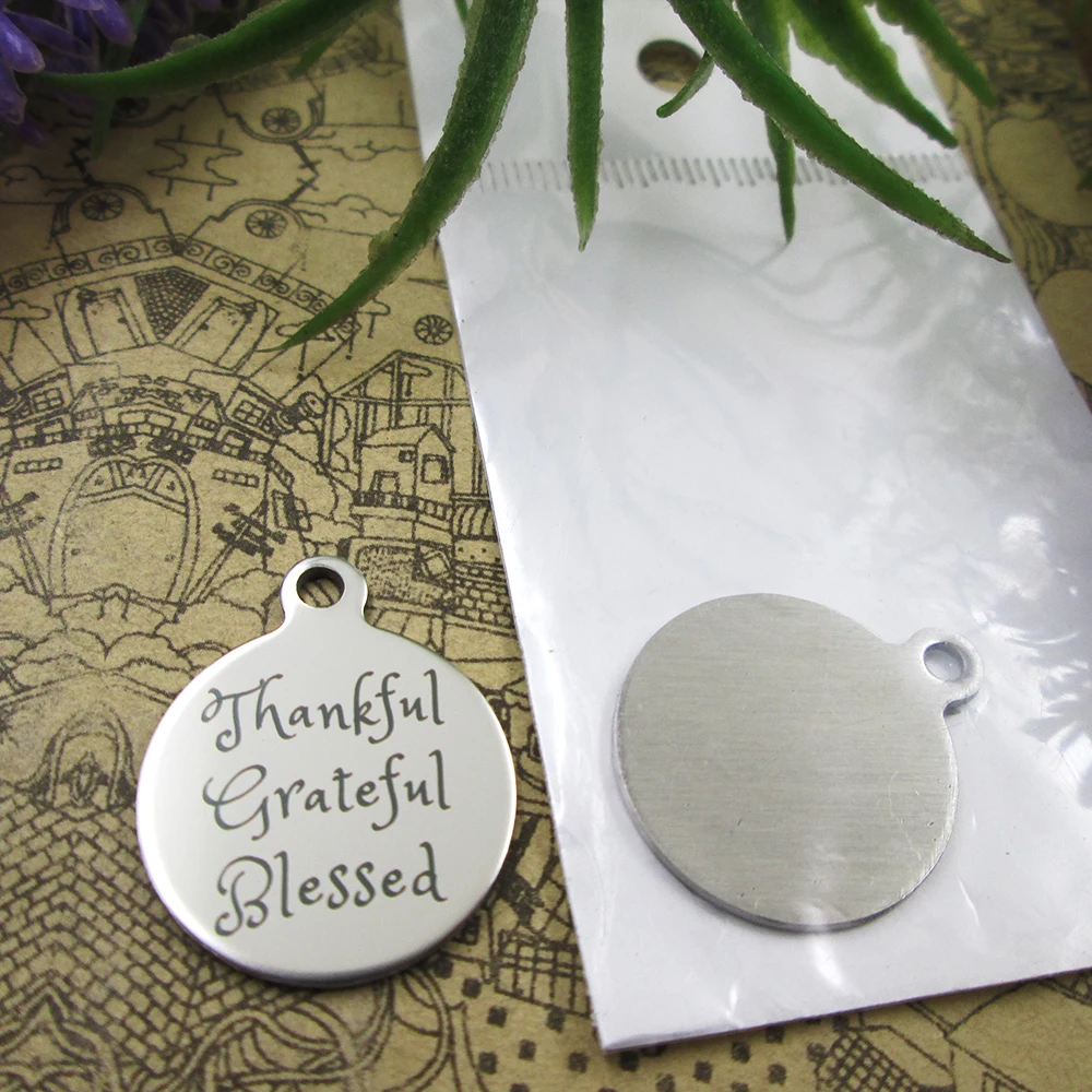10 шт &quotблагодарный благословенный&quot амулеты из нержавеющей стали 5 стилей для