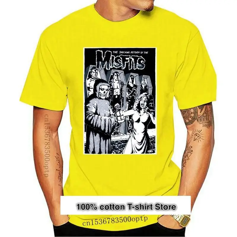 

Camiseta с принтом ужасов, camiseta negra с принтом ужасов, Misfits, NWT