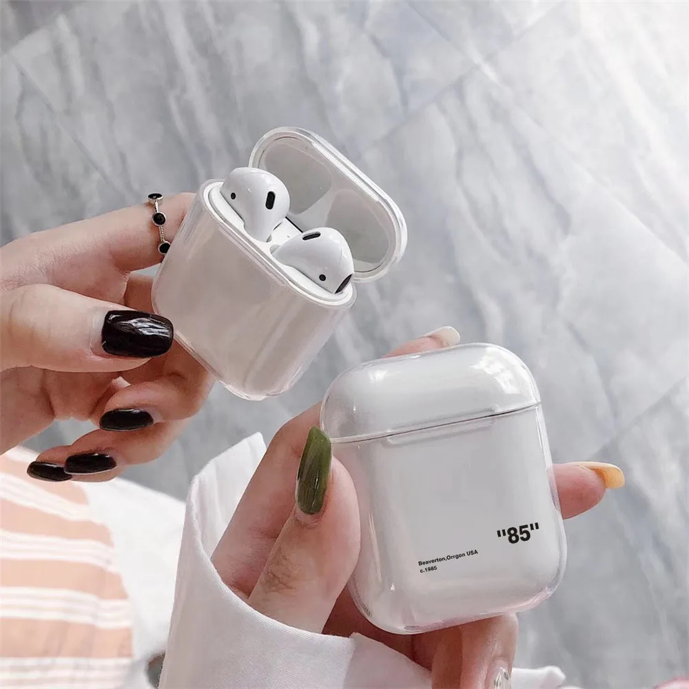 Роскошный уличный чехол для гарнитуры Bluetooth Airpods 2 прозрачные аксессуары