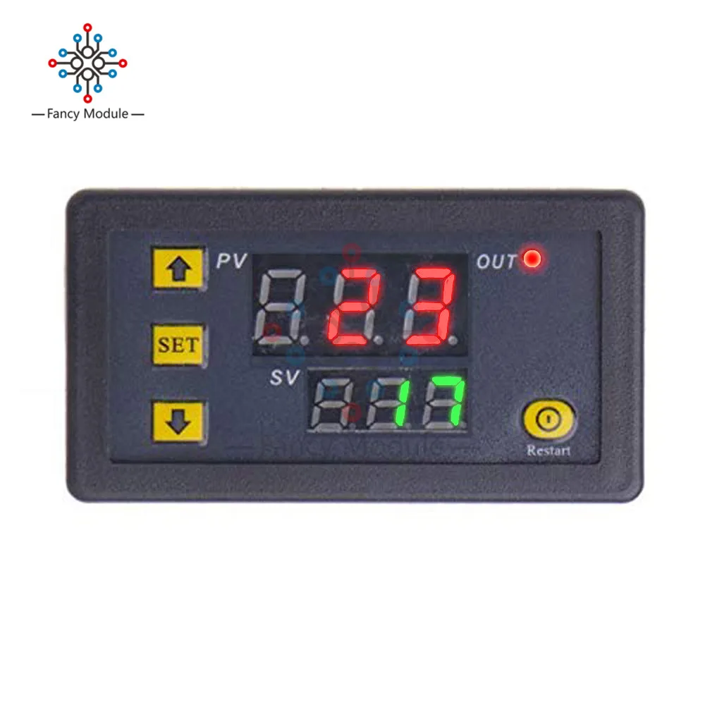 Diymore AC 220 В 20A 1500 Вт регулируемое реле задержки таймера двойной цифровой