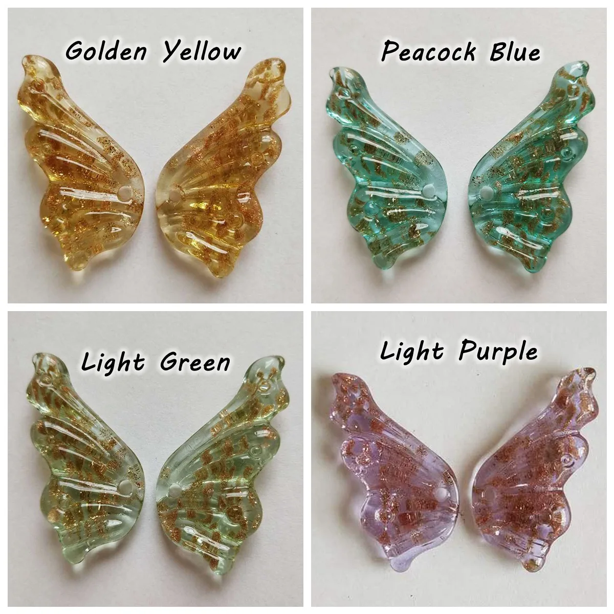 Бусины из фольги для изготовления ювелирных изделий 38x19 мм 1 пара - купить по