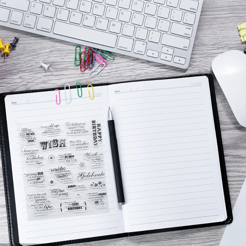 Взросления Силиконовые DIY прозрачные наклейки материалы для скрапбукинга