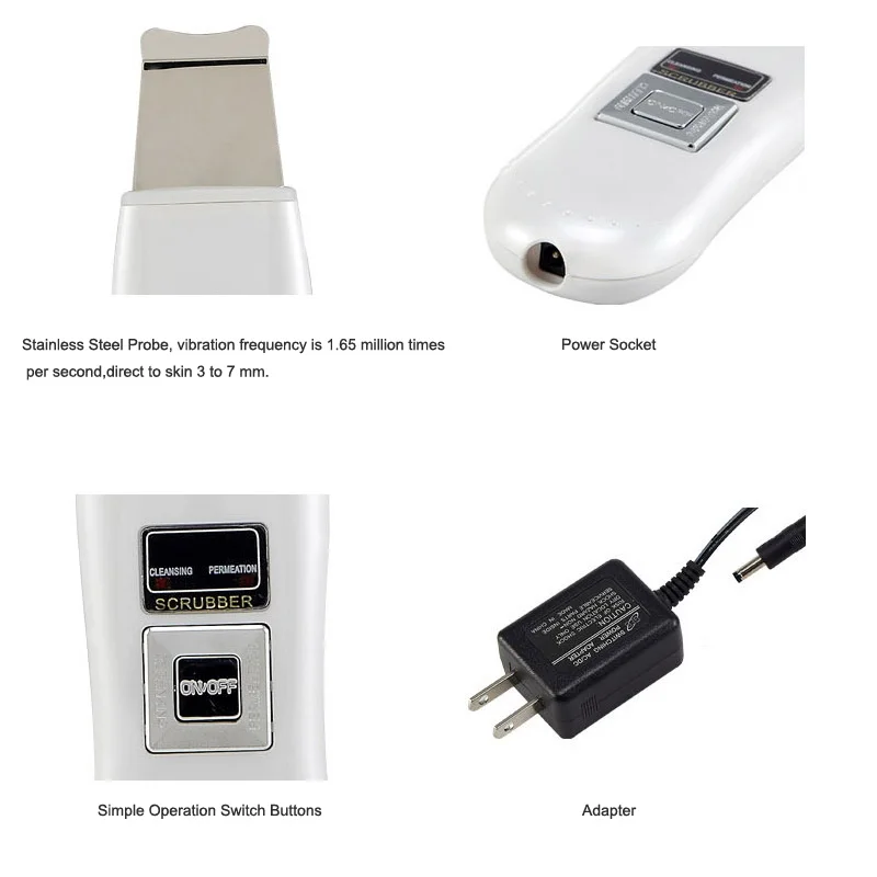 

Portable Face Ultrasonic Pore Cleaning Ultrasound Facial Cleaner Deep Clean Peeling Acne Gimple Remover Skin Care Beauty Device