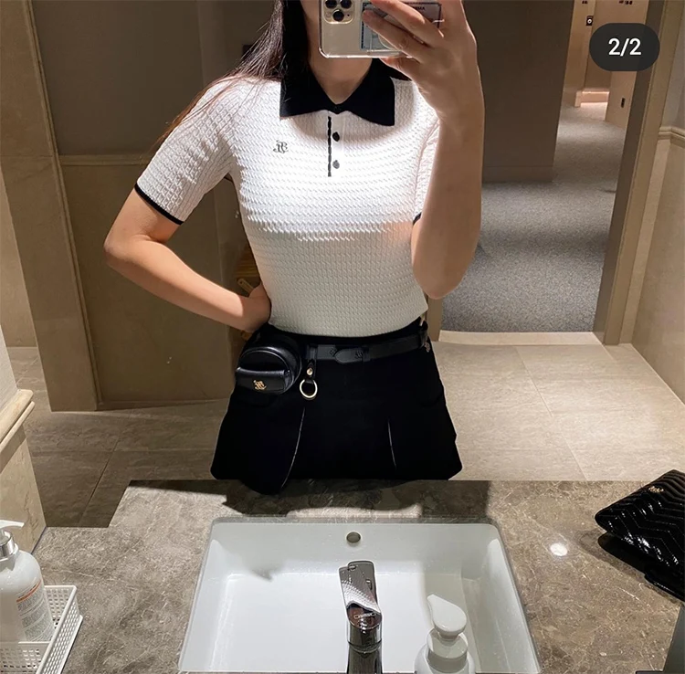 

Summer Golf Apparel short sleeve T-shirt women's jerseys slim breathable quick dry Polo outdoor sports golf top
