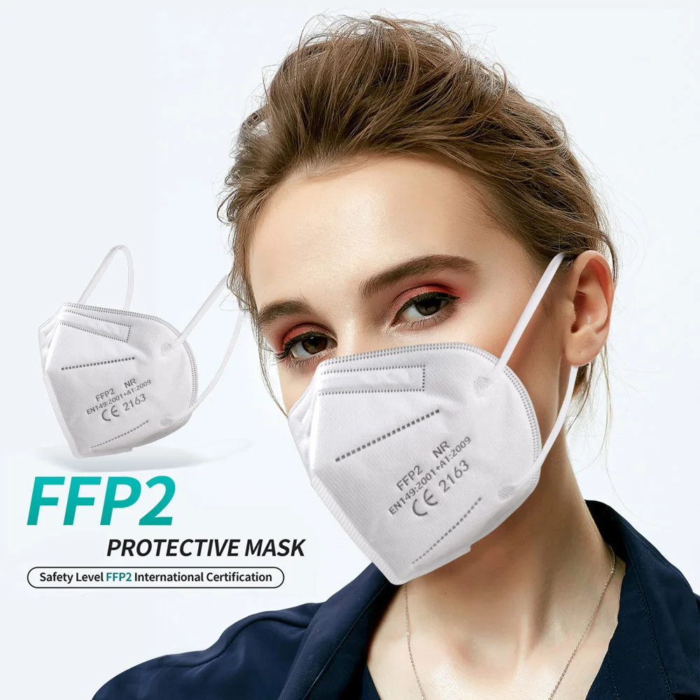 

100 Pcs Professional Protection MASK KN95 FFP2 Face Mask with CE Mascarilla FPP2 Homologada Fast Shipping