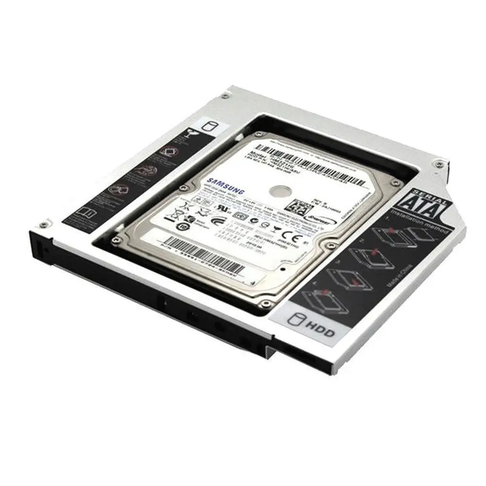 12,7 мм SATA 3,0 2nd HDD Caddy 2," чехол для SSD, HDD жесткий диск Корпус DVD адаптер 2 ТБ для ноутбука CD-ROM оптического устройства