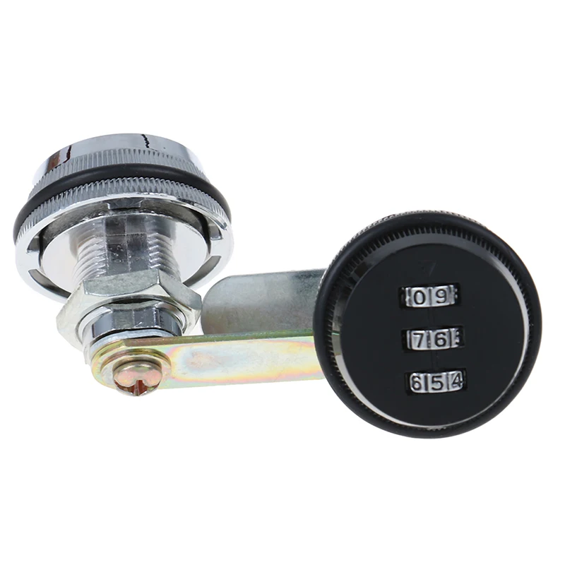 

1PC High Quality Alloy 3-Digit Cam Lock Code Combination Keyless Post Mail Box Cabinet Black Password Lock