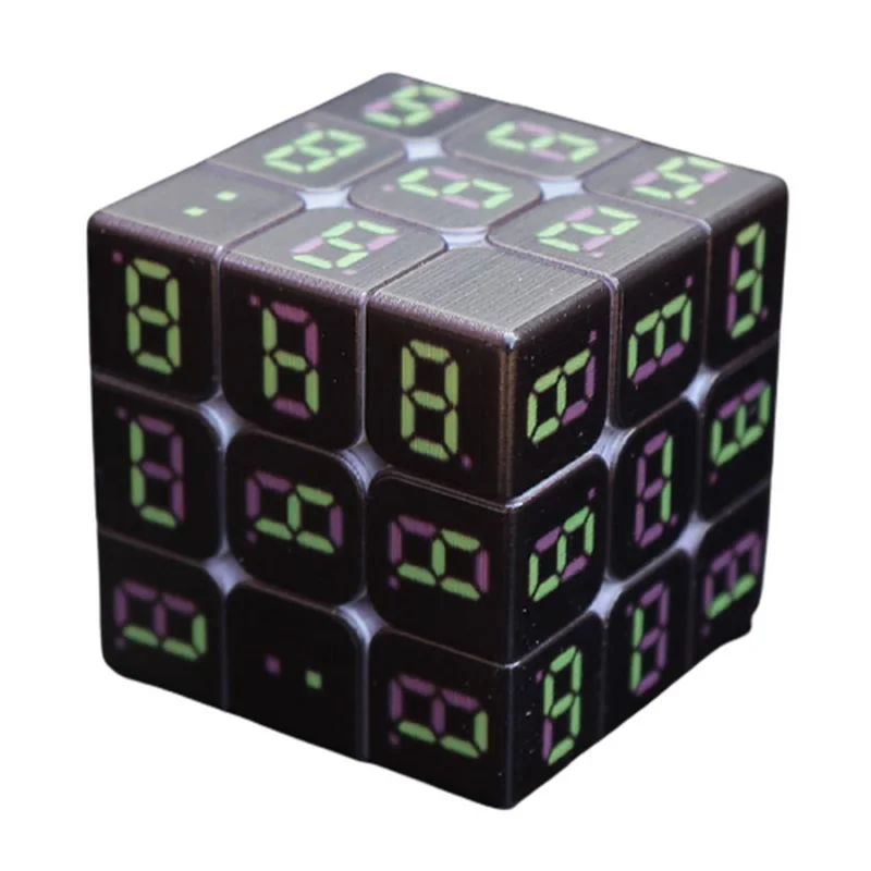 Волшебный куб магнитный игрушечный антистресс часы с цифровым дисплеем таймер