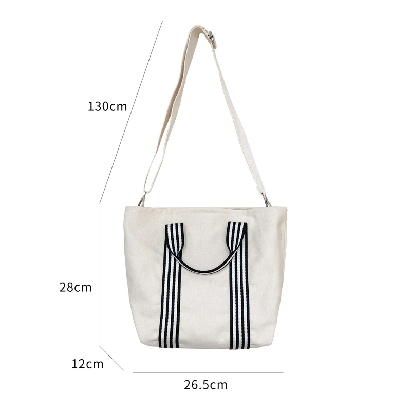 

2021New Womens Bag High Quality Canvas Cotton Korean Women Handbags Middle Youth Bag Female Shoulder Crossbody Bag Whole Sale