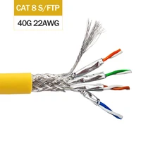 linkwylan rj45 cat8 cable 40g 2000mhz sftp shielded installation cable 22awg oxygen free copper lszh cpr dca jacket support4ppoe