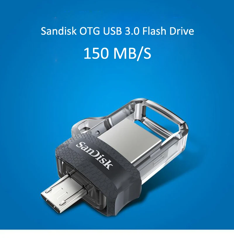 SanDisk флеш-накопитель 32 Гб USB флеш-накопитель 64Гб 128 ГБ 256 ГБ USB 3,0 150 МБ/с. OTG двойной мини флеш-накопитель USB Стик для ноутбука