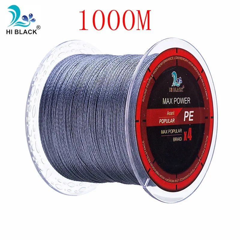 Gray 1000m Новинка m500m1000m 4 нити Япония многофиламентная PE плетеная леска 8 фунтов до 80 фунтов жесткая и прочная леска - Цвет: Gray 1000m